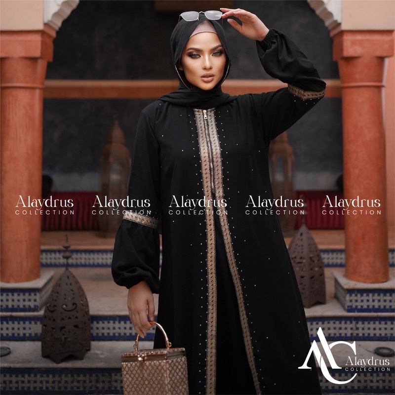 New Abaya Dress Maxi Arab Saudi Bordir Zephy Turki Umroh Dubai Turkey By AlaydrusCollection 824