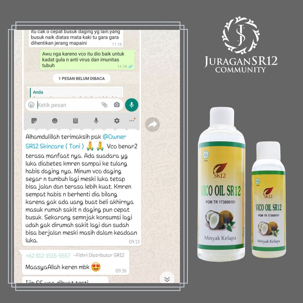 Vco Virgin Coconut Oil - Vco SR12 - Vco 250ml