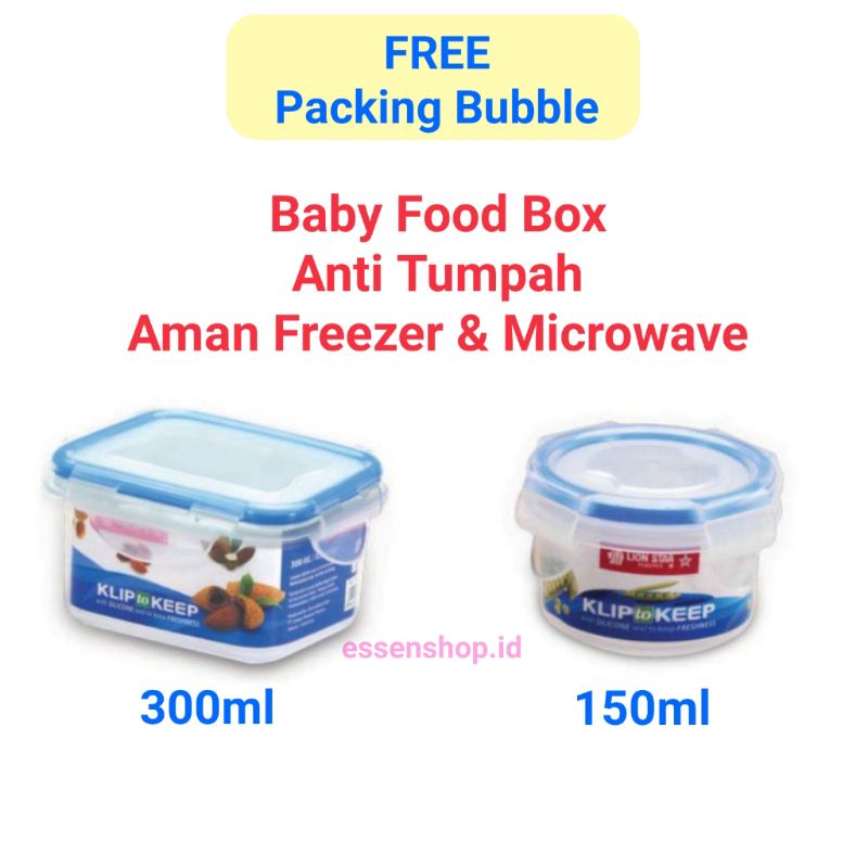 baby food container Tempat wadah makan mpasi bayi Klip To Keep 300ml/150ml