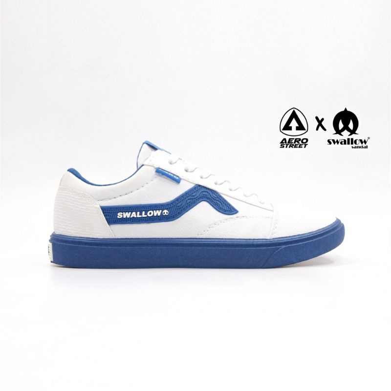 Aerostreet x Swallow Biru - Sepatu Sneakers Casual Pria Wanita