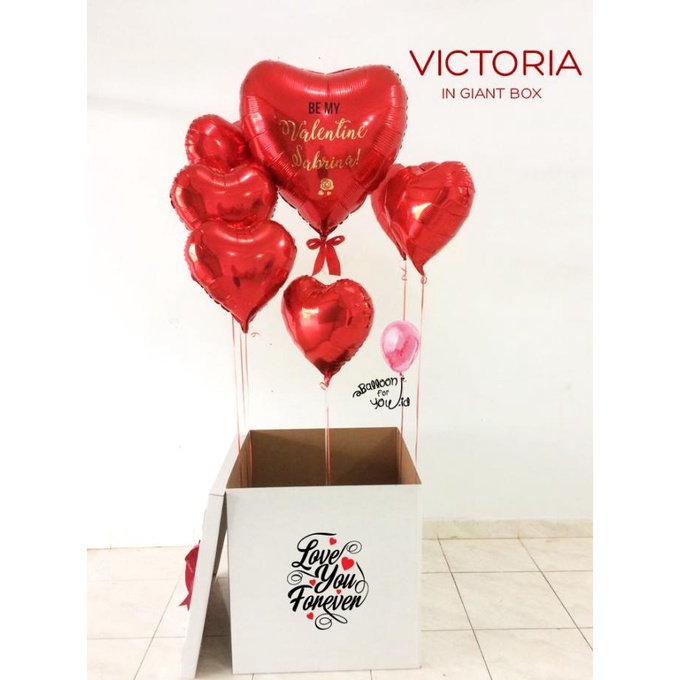 

VICTORIA SET IN GIANT BOX / KADO VALENTINE / BALON CUSTOM/SURPRISE BOX DG654EAFVD