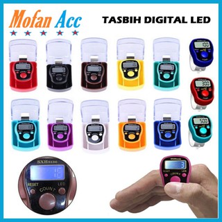 Tasbih Digital LED / Finger Counter Digital Lampu LED Alat Hitung Elektronik Tasbih Mini