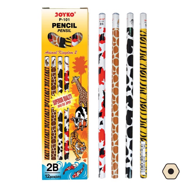 

Pencil / Pensil Joyko P-101 Animal Kingdom 2 Isi 12 Pcs