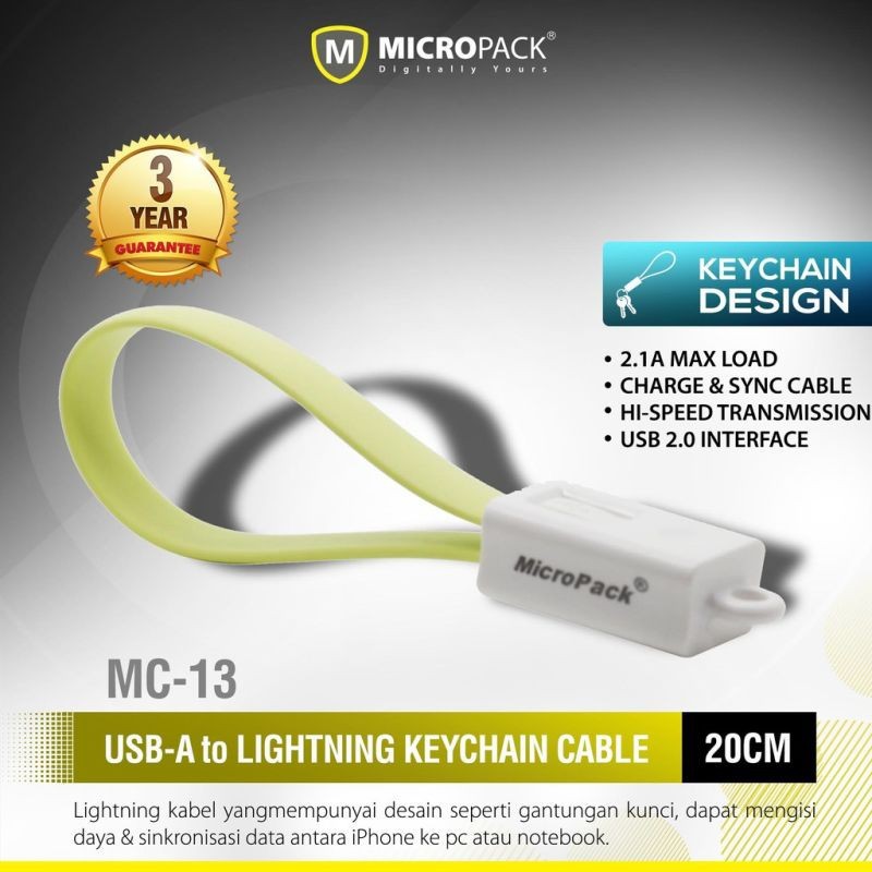 Micropack Cable Keychain USB to Lightning MC-13