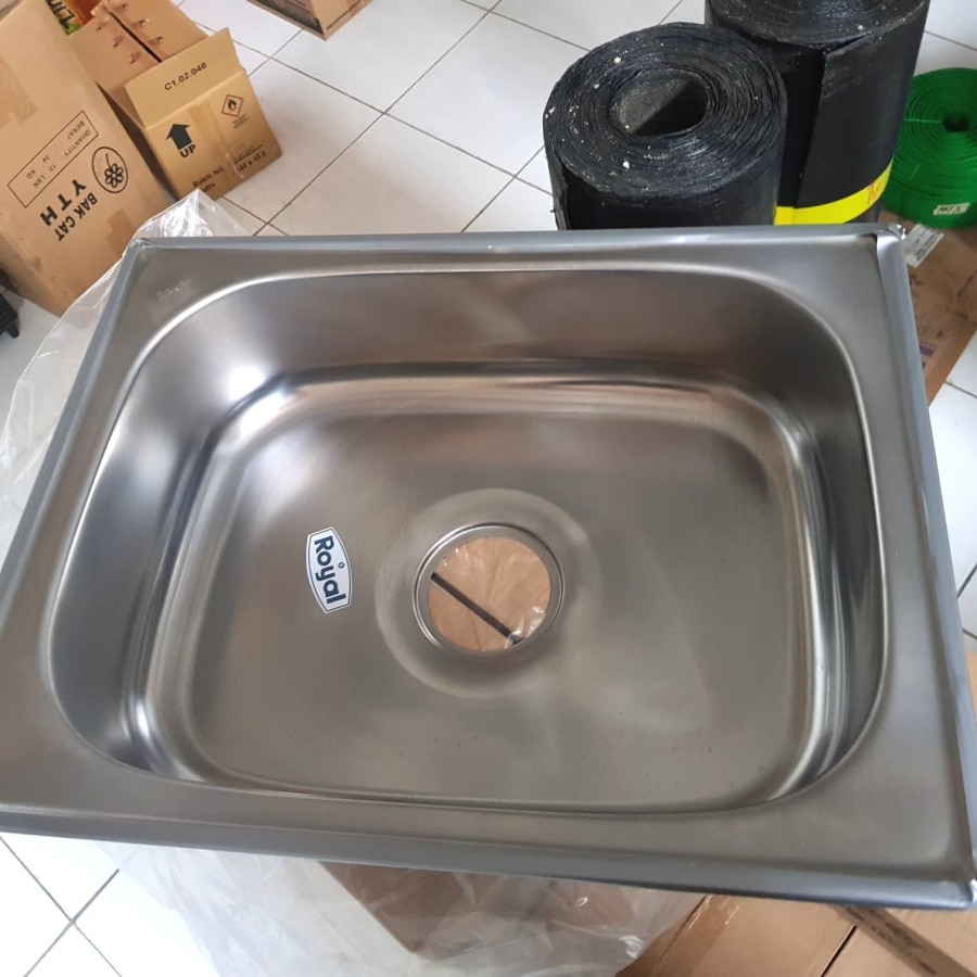 SINK CUCI PIRING ROYAL LUBANG BESAR-BAK CUCI PIRING ROYAL STAINLESS STEEL