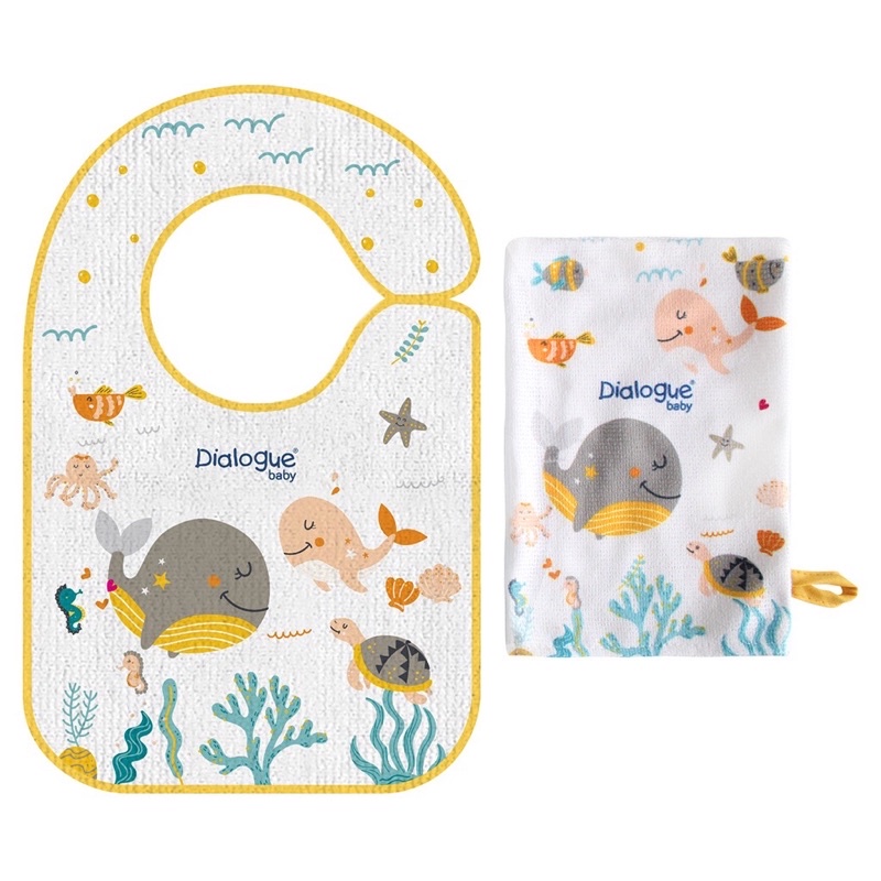 Dialogue Aday Bib Bayi Waslap Set Kain Tubuh Lap Lembut Microfiber 2pc