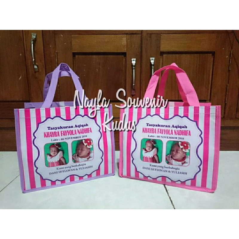 

tas berkat custom/tas souvenir aqiqah anak/tas kotak nasi