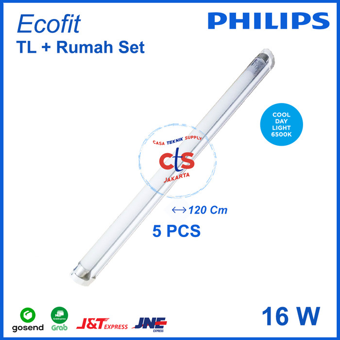 LAMPU PHILIPS TL LED SET ECOFIT 16 WATT 16WATT 16W 16 W + RUMAH LAMPU