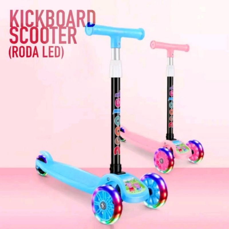 Scooter Anak - Kickboard Scooter Roda LED - Skuter Otoped Anak LED Roda 3 - Scooter 3 Roda Led