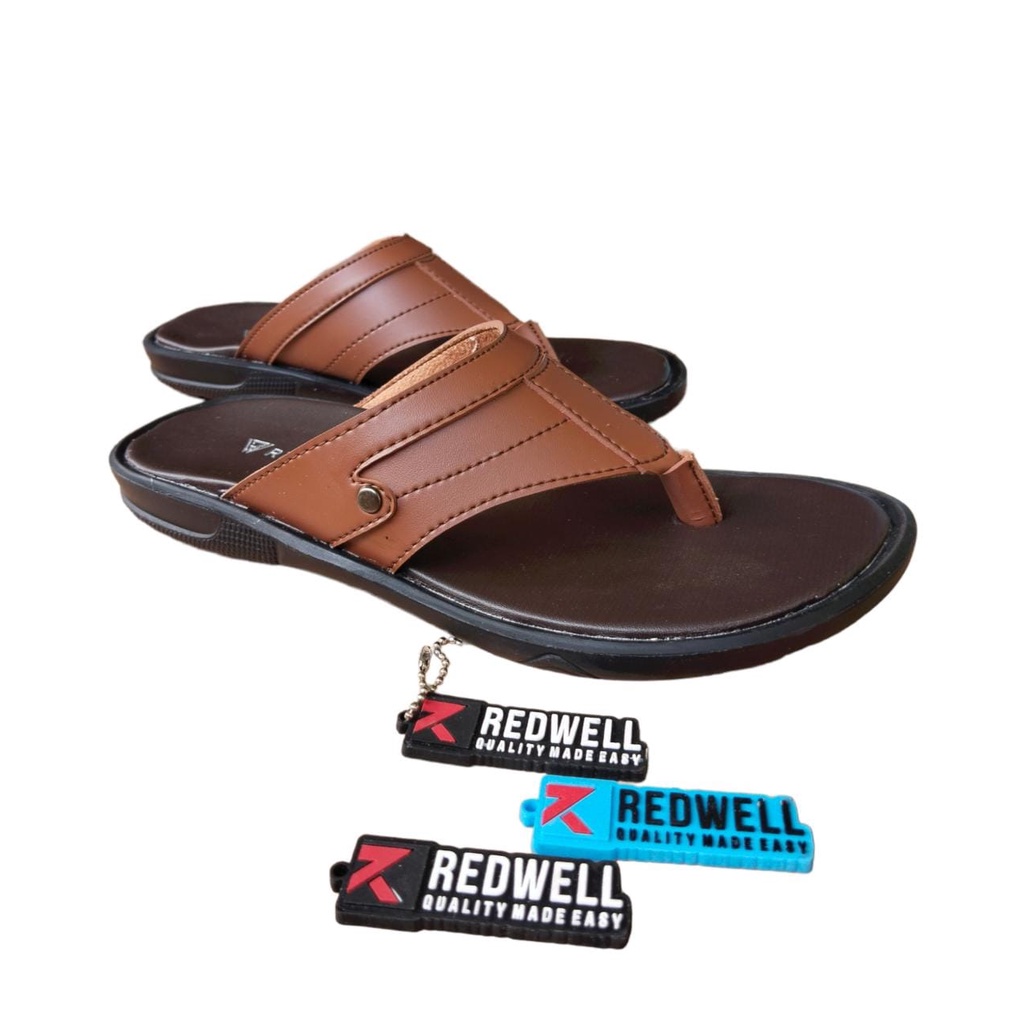 SANDAL PRIA CASUAL SENDAL KULIT ASLI DISTRO ORIGINAL SANDAL SLIDE JEPIT HITAM COKELAT