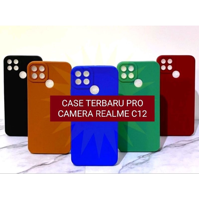 Softcase pro camera casing terbaru macaron tipe realme c12