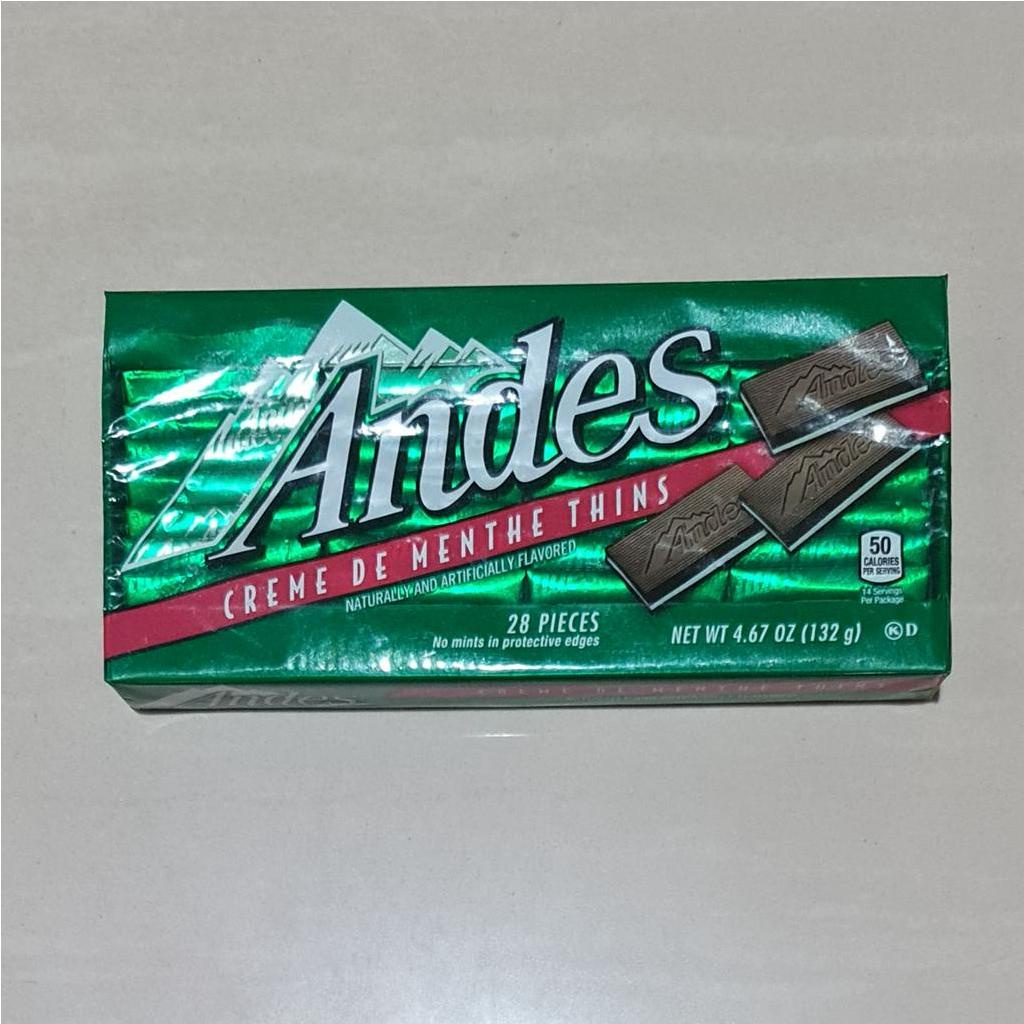 Andes Thins Chocolate Creme De Menthe Coklat Mint 132 Gram