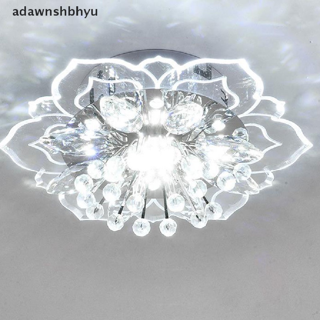 Adawnshbhyu 20cm 9W Modern Crystal LED Fitting Lampu Plafon Lorong Lampu Gantung Chandelier