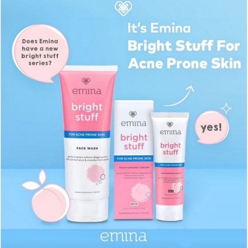 Jual EMINA Bright Stuff For Acne Prone series Skin Face Wash 50ml