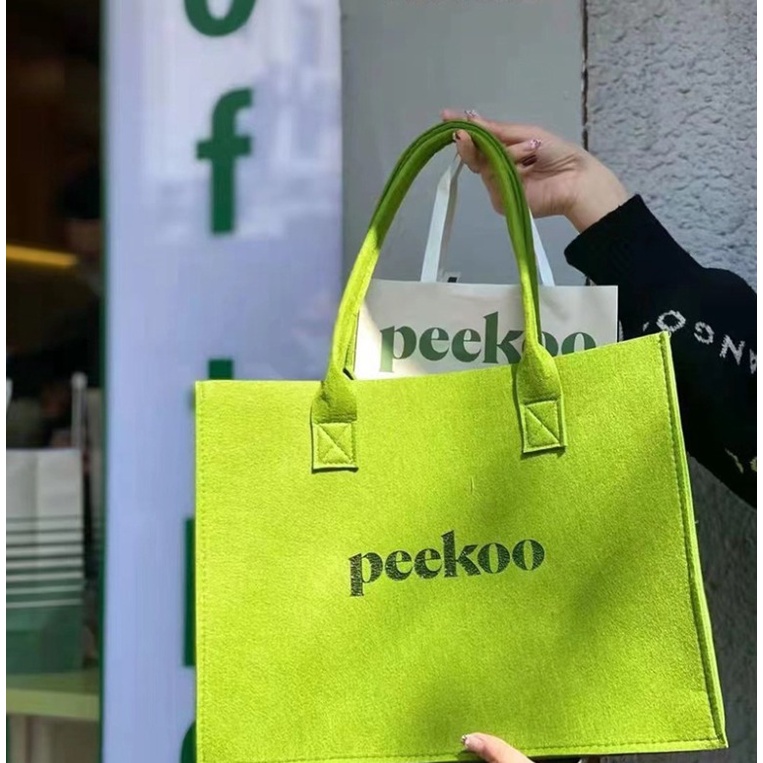 PEEKO Tas Totebag Polos Wanita Remaja Cute Korean Tote Bag Style By Chikoisme NR