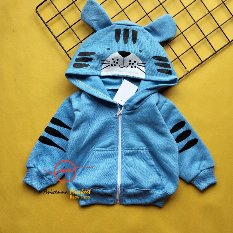 jaket mantel bayi karakter tiger  3 bulan - 2 tahun