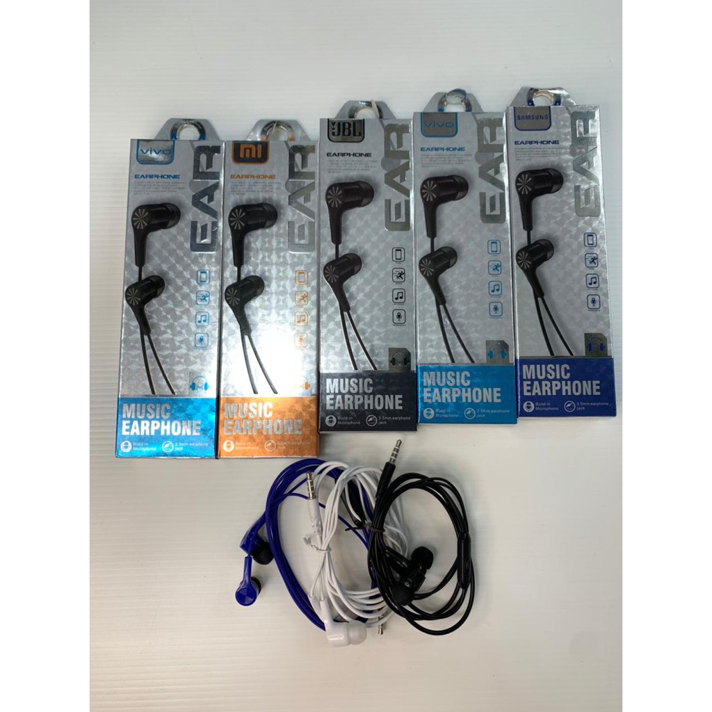 new~Headset Handsfree E1003 Xiaomi/Samsung/Vivo/Oppo/JB1 Pemium Quality Import