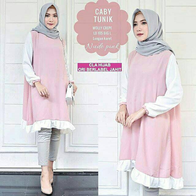 Caby Tunik, ATASAN, TUNIK, Blouse wanita, atasan wanita, BLOUSE, Fashion muslim, baju wanita,fashion