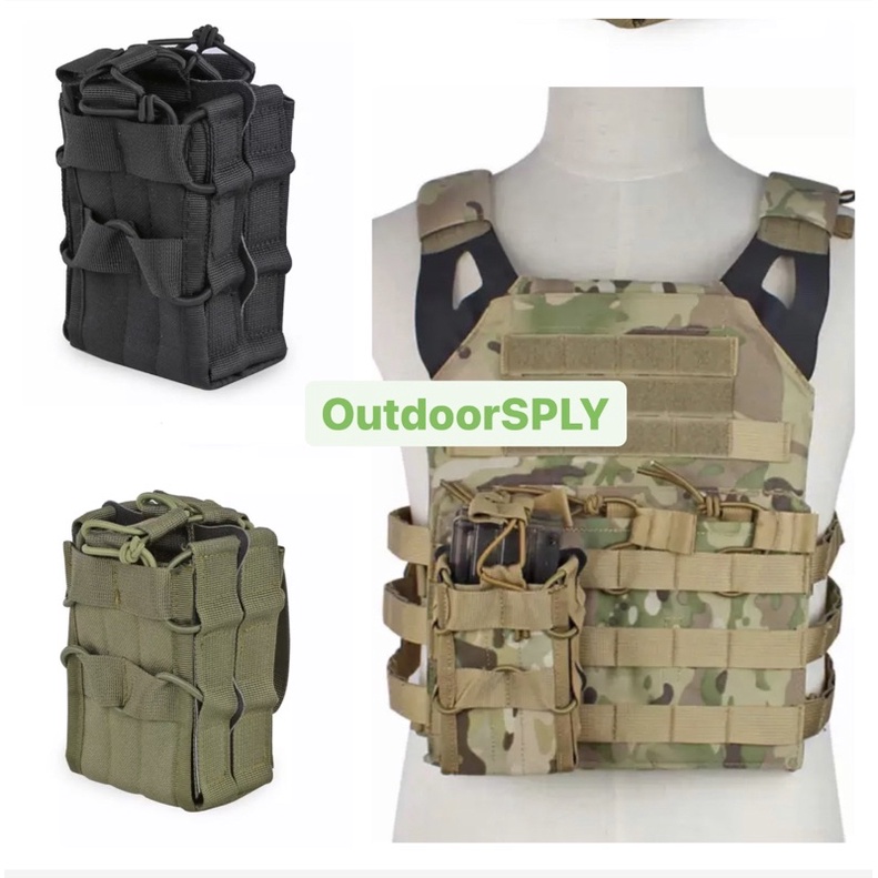 Molle M9 Magazine Pouch Dual Stack Tactical Storage Bag Sarung M9 Mag