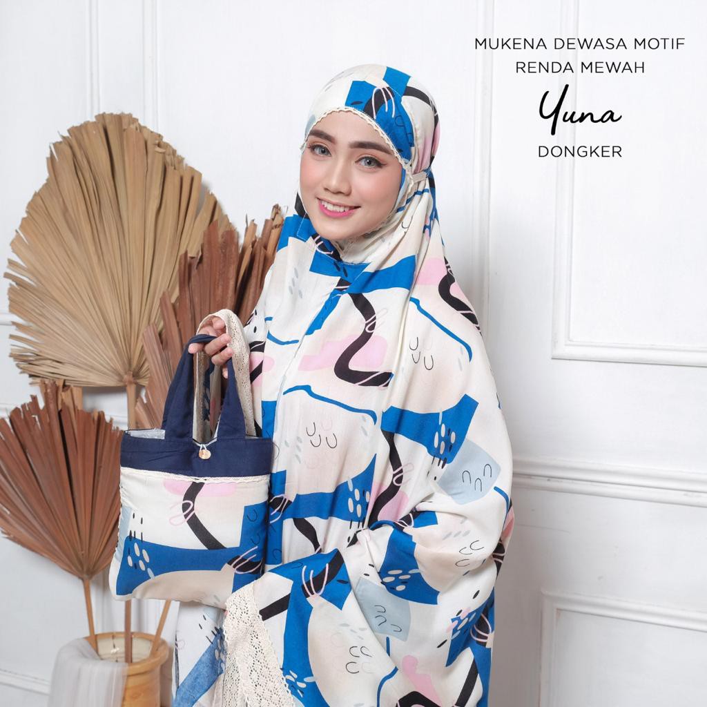 MUKENA BALI TASIK - MUKENA DEWASA RAYON MOTIF RENDA YUNA