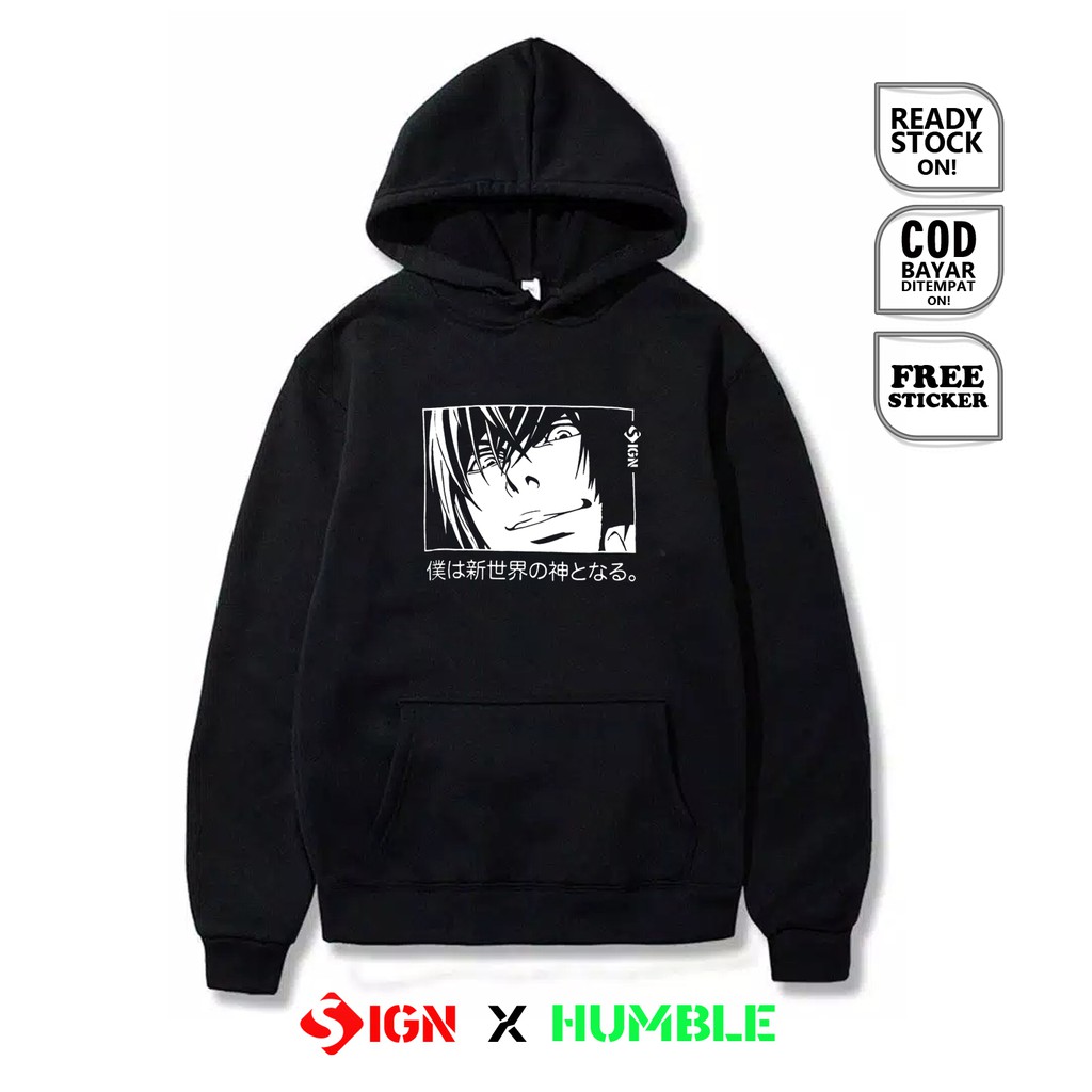 HOODIE DEATH NOTE LIGHT QUOTE GIRLS YAGAMI RYUK MISA AMANE NEAR TOUTA MATSUDA ANIME MANGA SIGN CLOTH