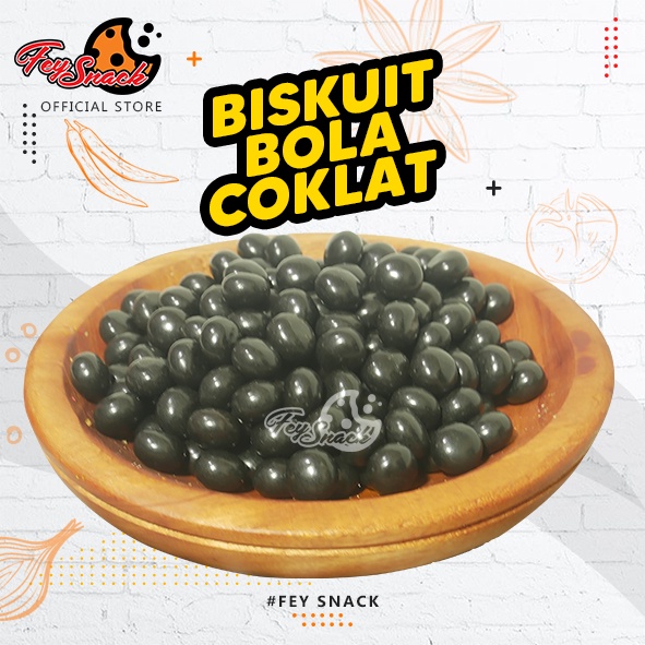 

Biskuit Bola Cokelat 250gram - Fey Snack