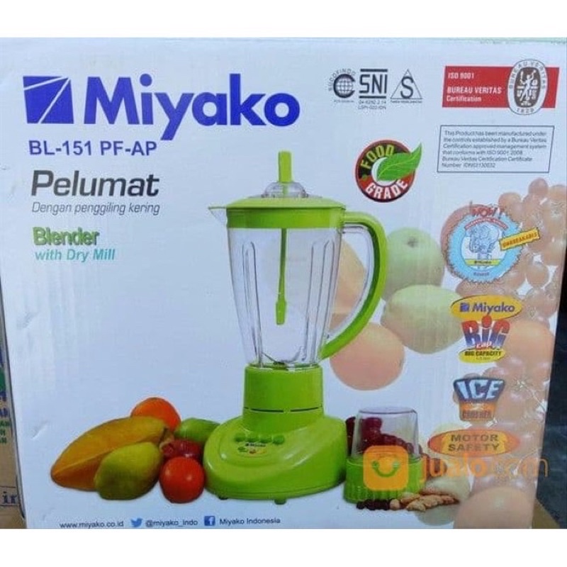 Miyako blender plastik 1,5L BL 151PF/AP GARANSI RESMI