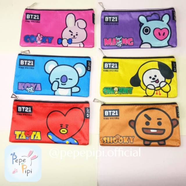 Kotak Pensil BT Boy Band Korea Pouch Tempat Wadah Alat Tulis Kostak Mdn