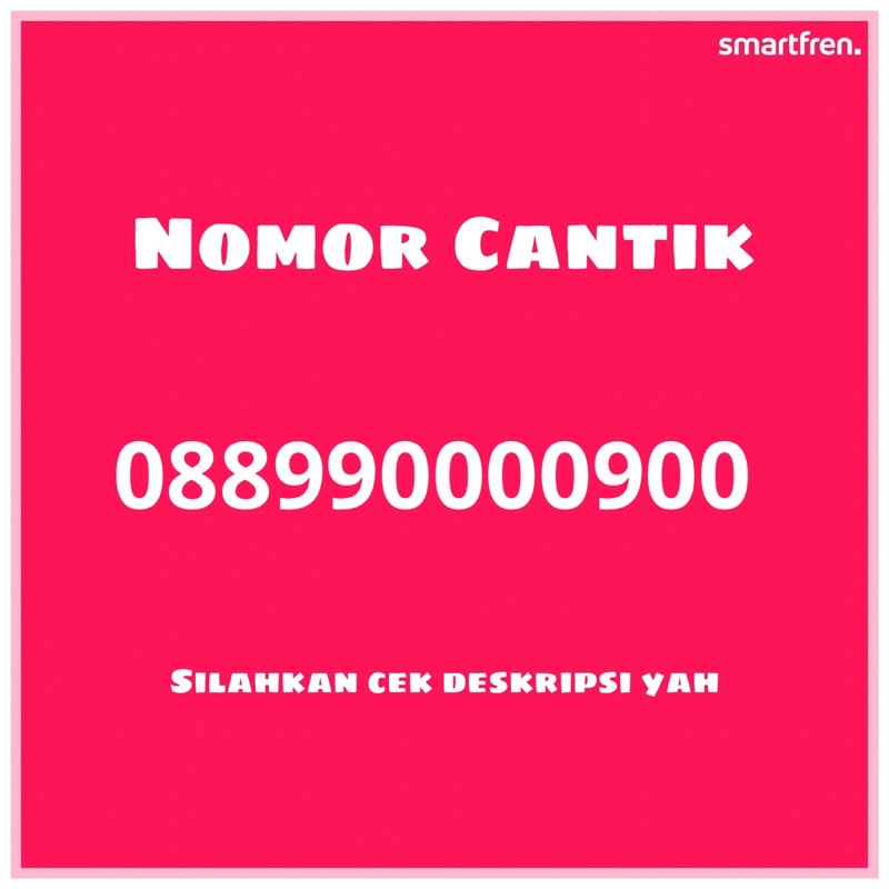 Esim Nomor Cantik Smartfren (sudah termasuk paket unlimited)