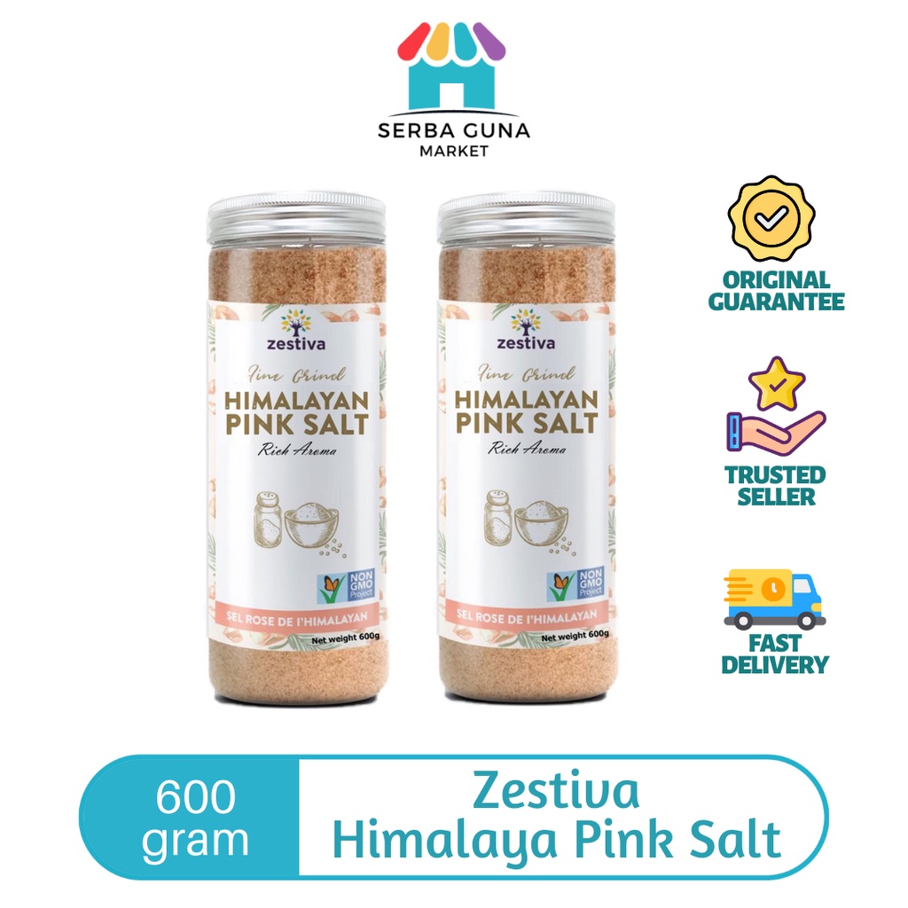 

Zestiva Himalayan Gourmet Pink Salt fine grind 600g