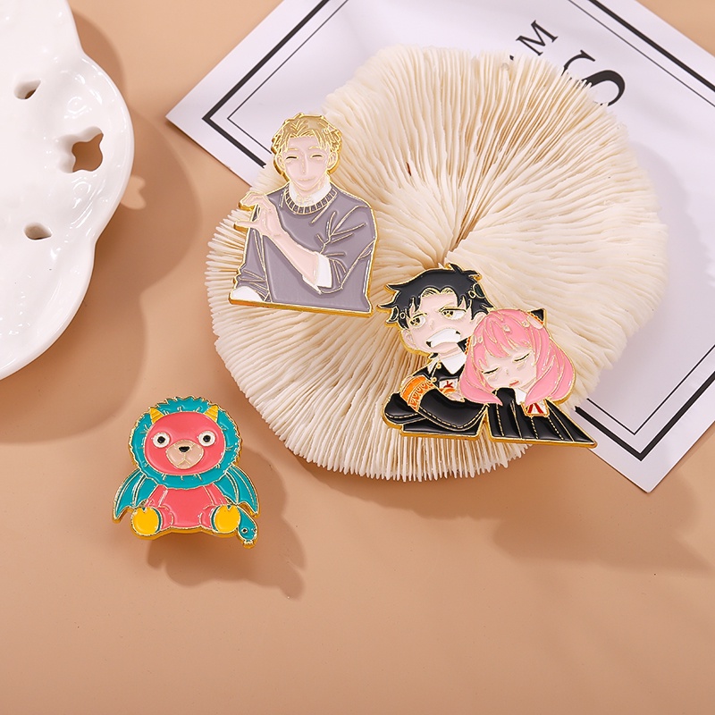 Bros Pin Desain Kartun Anime 21 Gaya Spyxfamily Bahan Metal Untuk Aksesoris Pakaian