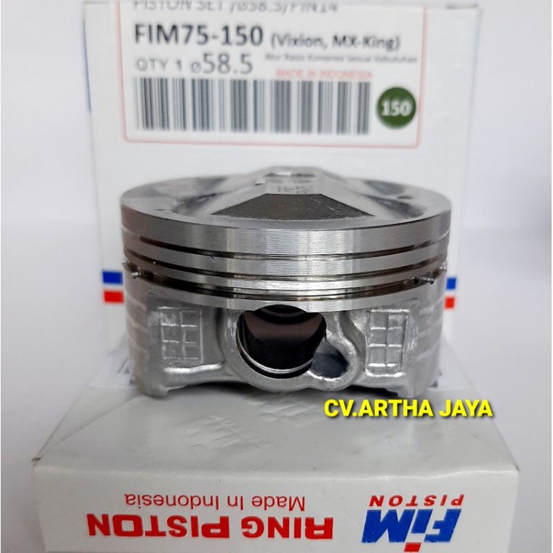PISTON KIT FIM FIM75 SEMI DOME YAMAHA VIXION / VIXION NEW / MX KING 150 / R 15 / R15 V1 / R15 V2 ( 57 / 57,5 / 58 / 58,5 / 59 / 59,5 / 60 ) ( STD / 050 / 100 / 150 / 200 / 250 / 300 ) ( PEN 14 / PIN 14 )-1