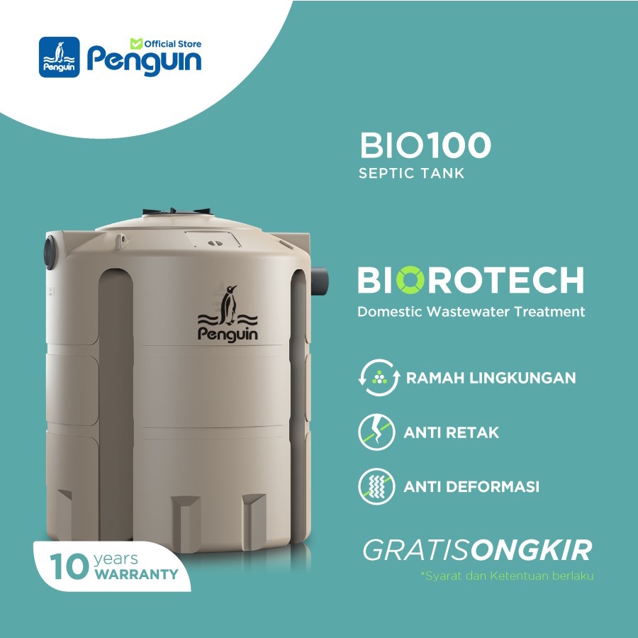 TANKI SEPTIC TANK PENGUIN BIOROTECH BIO 100 150 TEDMOND LITER 1000