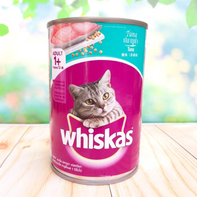 WHISKAS 1+ Years Can Tuna 400 gr Makanan Basah Kucing Kaleng 