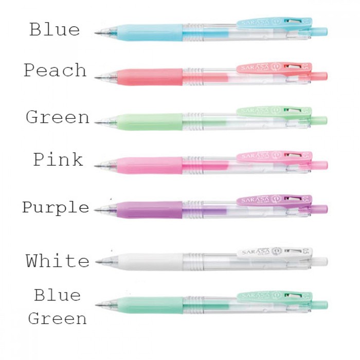 

READY PULPEN GEL SARASA CLIP MILKY COLOUR 0.5MM