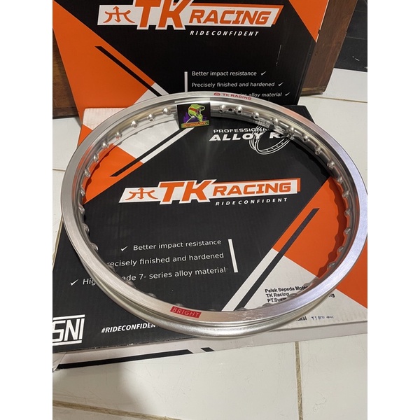 Velg Almunium TK Racing Ring 18 Lebar 160 Velg TK Racing Bright Lebar 160 Ring 18 Silver Original