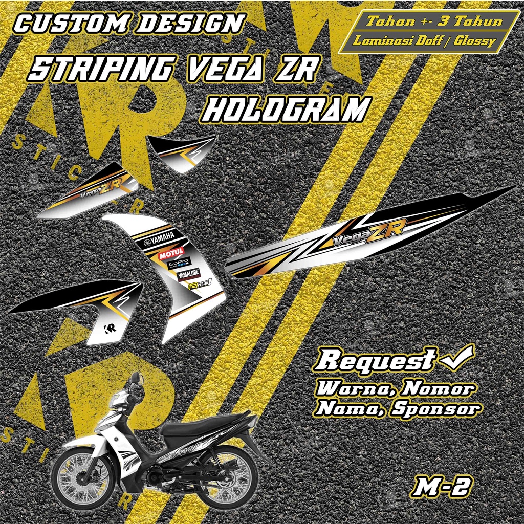 Striping Vega ZR Custom Desain, Stiker Vega ZR Decal Vega ZR | M2 | KR STICKER