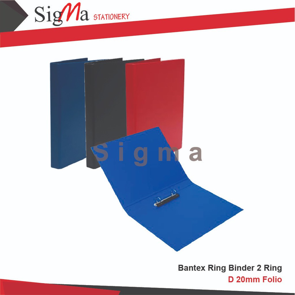 

Bantex Ring Binder 2 Ring D 20mm Folio#8213