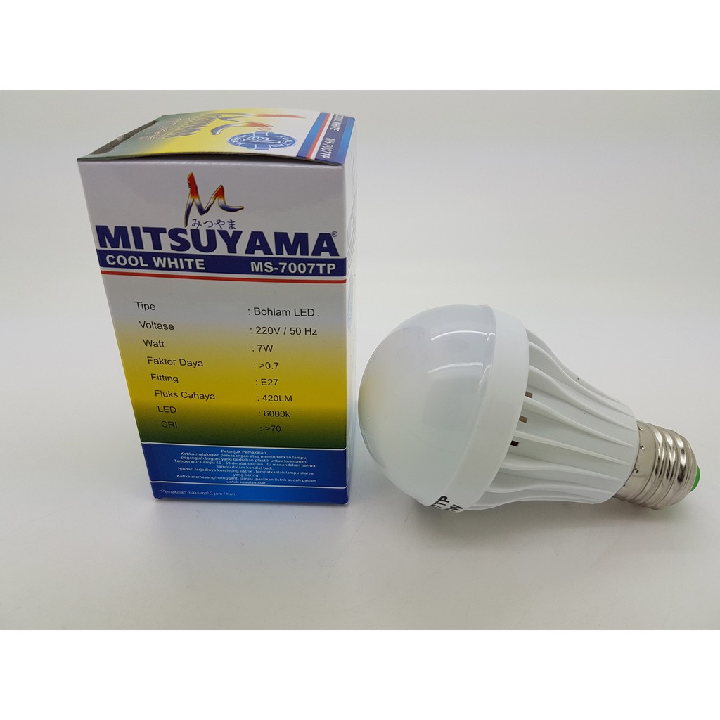 Lampu LED 7 watt Merk MITSUYAMA Cahaya putih 420 lumen