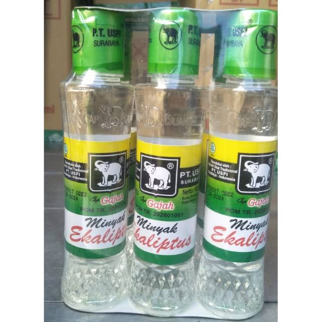 Minyak Eucalyptus, Ekaliptus Cap Gajah PT USFI uk 60 ml
