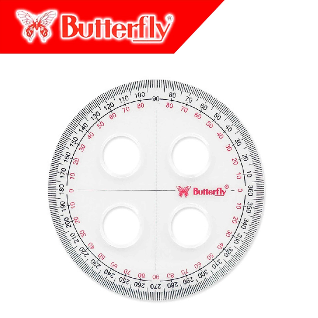 

Butterfly Protractor Busur Mika 360/10cm (4 Lubang)