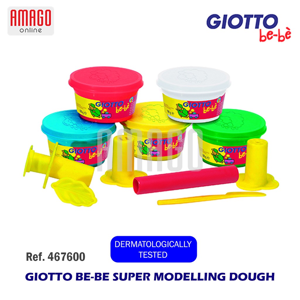 GIOTTO BE-BE SUPER MODELLING DOUGH BUCKET (5 X 100 GR + ACC) - 467600