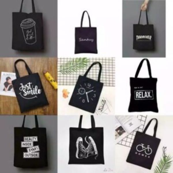 TIKTOK - ToteBag PEREKAT tote bag custom tas tote wanita kpop murah custom motif