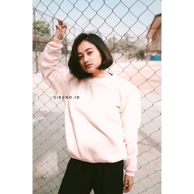 B.SWEATER PEACH POLOS SIZE M - XXXL