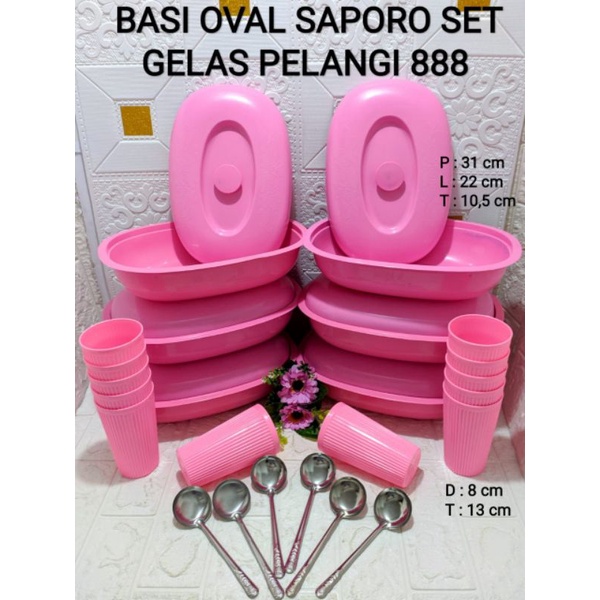 BASI OVAL SET 12 GELAS