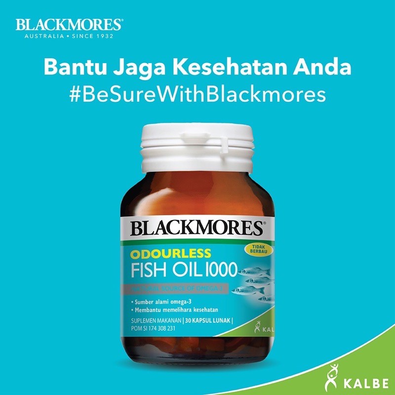 Blackmores - Odourless Fish Oil 1000 Minyak Ikan