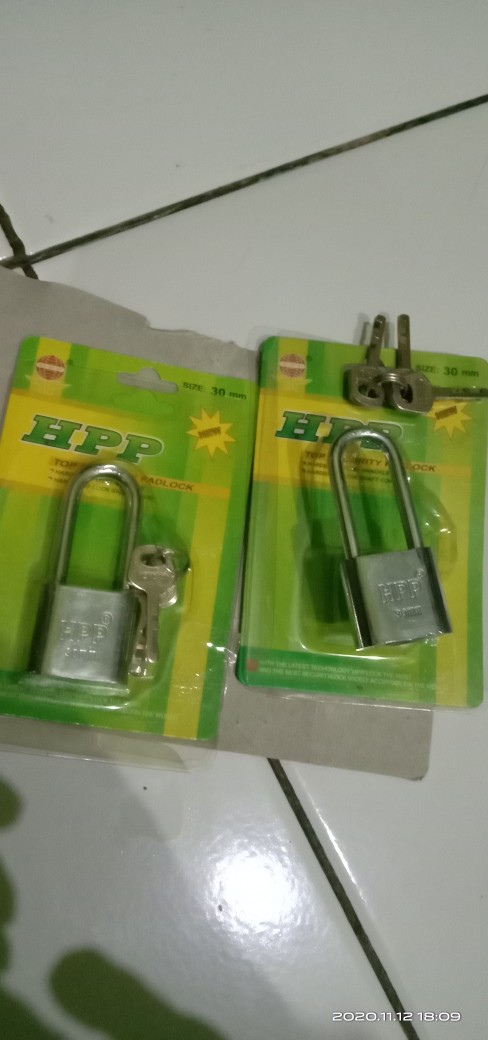 Gembok Leher Panjang 30mm , Gembok Pagar , Gembok Pengaman , Gembok Pintu Toko