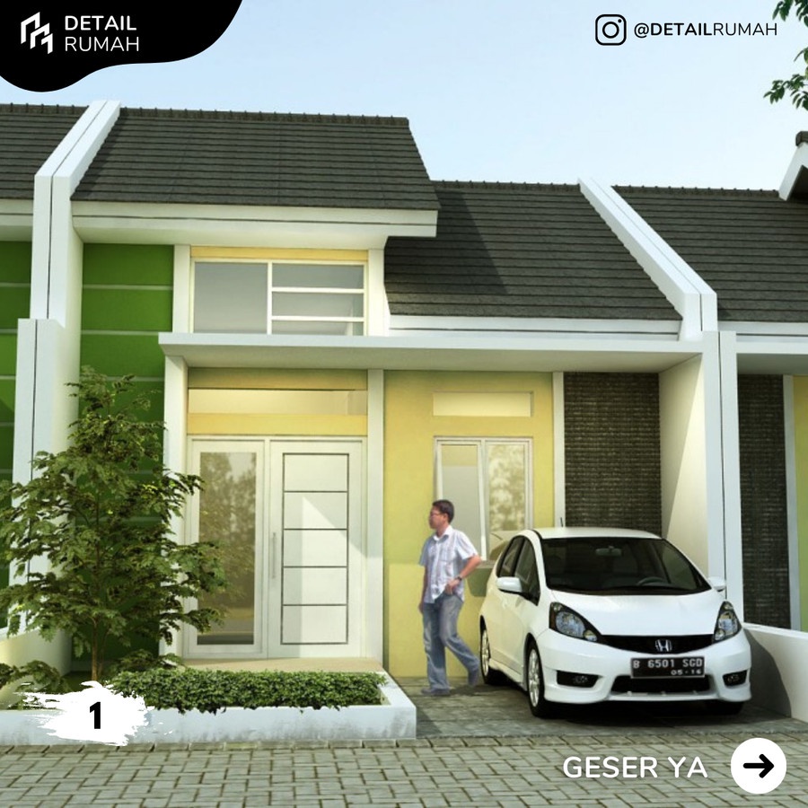 DESAIN RUMAH MINIMALIS TYPE 36 / 72 Z002, DI LENGKAPI GAMBAR KERJA
