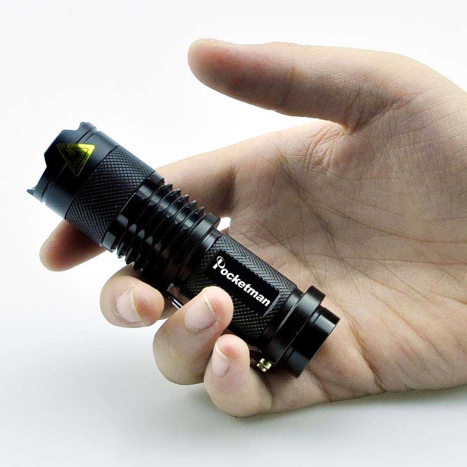 Senter LED 2000 Lumens Waterproof + Charger + Box Pocketman P1 / Senter LED Swat Police Polisi Cas Casan Charger Usb Listik Mini Super Terang Jarak Jauh Anti Air Tahan Lama Sorot Ultra 2000 Meter Flashlight Gunung Outdoor Paling Tersng Portable Murah Ori