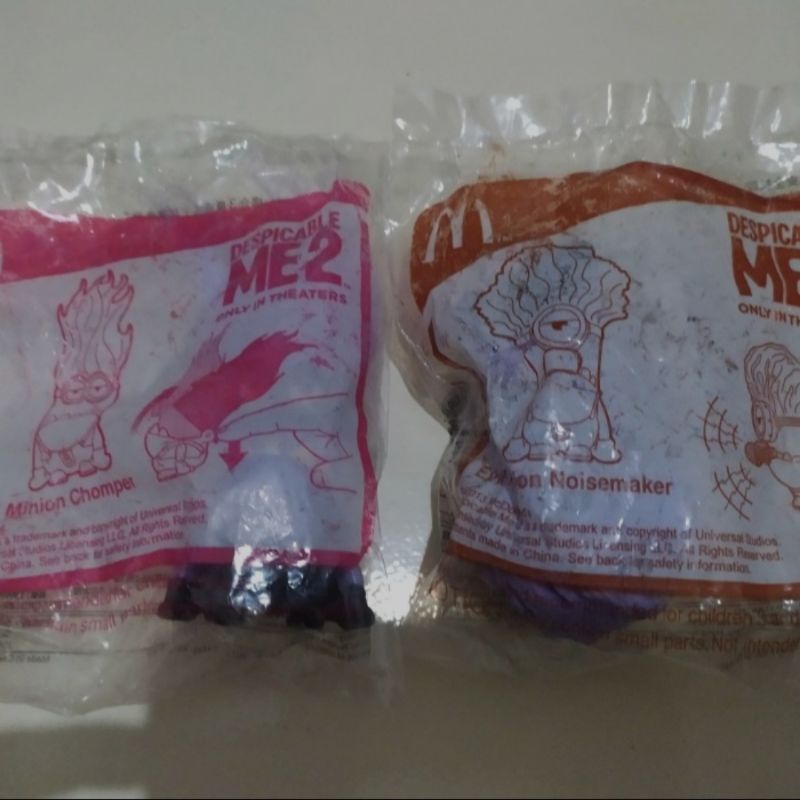 Minion Minions Evil Purple - CHOMPER & NOISEMAKER - Happy Meal MC Donald Donalds Figure - SEGEL